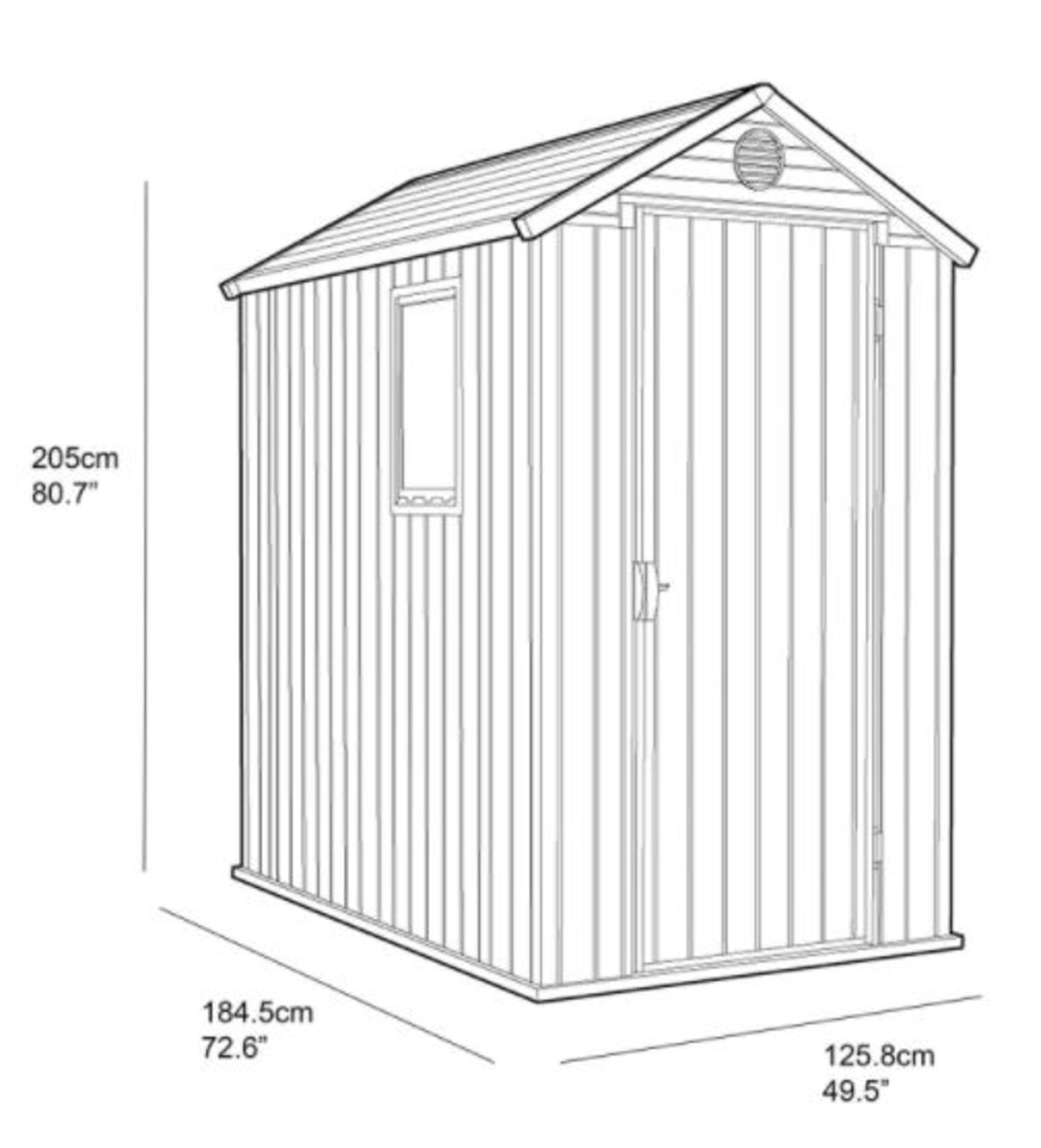 (R10A) Garden. 1 X Keter Darwin 4 X 6 (W112 X D176.5 X 199.8cm) RRP £320 - Image 7 of 8