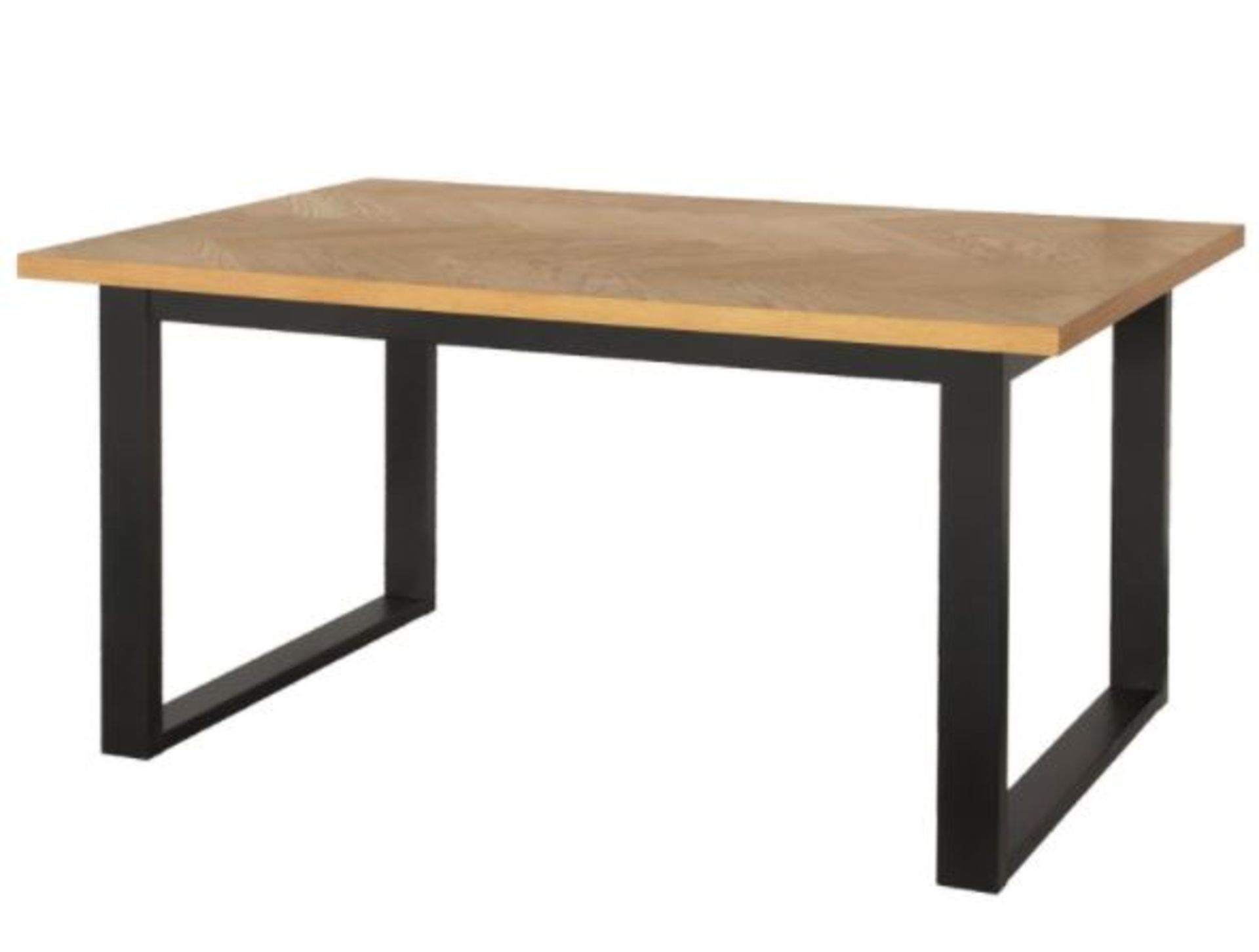 (R10C) Household. 1 X Skelby Herringbone Oak Table. (H75 X W150 X D90cm) RRP £200