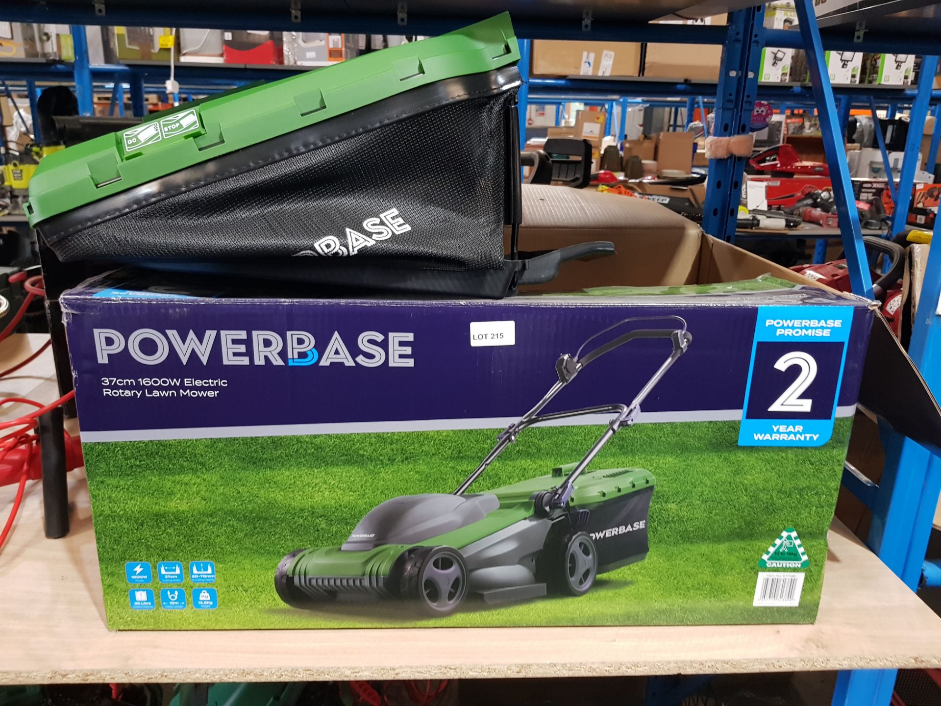 (R3D) 1 X Powerbase 41cm 1800W Electric Rotary Lawn Mower (Appears Unused) - Image 2 of 2