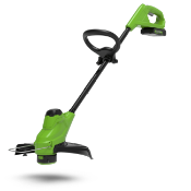 (R8C) 2 X Greenworks String Trimmer 24V G24LT25 (Ex Display, Appear Unused) With 2 X Battery & Char