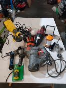 (R3P) Mixed Lot. Approx. 12 Items To Inc Ozito Rotary Hammer RHD-1600U, Ozito Mini Vacuum (Body Only