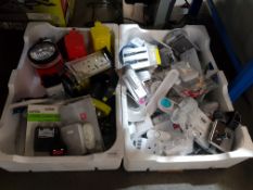 (R2I) Contents Of 2 Containers. Mixed Lot To Include Torches, Wireless Door Bells, Digital TV Sina