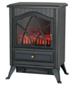 (R3C) 1 X Stylec Flame Effect Black Stove 1800W