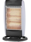 (R2K) 4 Items. 2 X Stylec 1200W Halogen Tower Heater, 1 X Stylec Retro Cube Fan Heater 2000W & 1 X