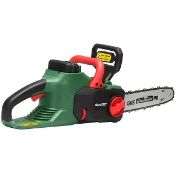 (R9C) 1 X Qualcast 35cm 36V 4Ah Cordless Chain Saw RRP £80 (Ex Display. Appears Unused) & Battery