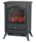 (R3D) Stylec Flame Effect Black Stove 1800W