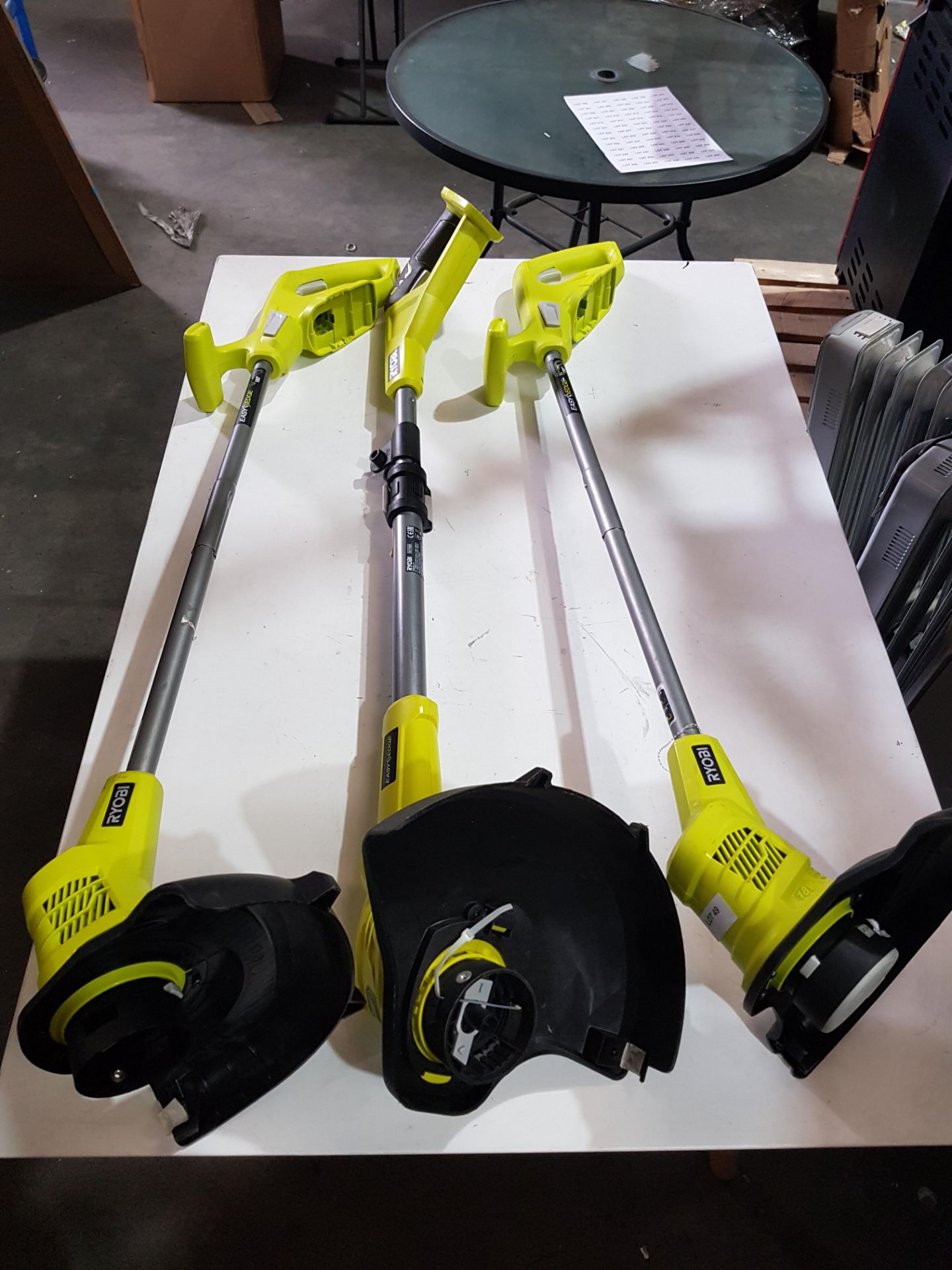 (R8E) 3 X Ryobi Cordless Lawn / Edge Trimmer 18V OLT1825M (Appears Ex Display, Appears Unused)