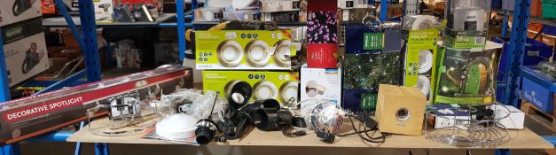 (R3A) Mixed Lot. Contents Of Shelf To Inc 2 X Luceco Fire Rated Fixed Downlight Twist & Lock GU10,