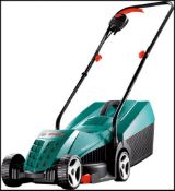 (R3D) 2 Items. 1 X Bosch Rotak 32 R Corded Lawnmower & 1 X Ozito Wet / Dry Vac (As Seen)