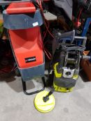 (R1H) 2 Items,. 1 X Sovereign Mulcher & 1 X Ryobi 1800W High Pressure Washer