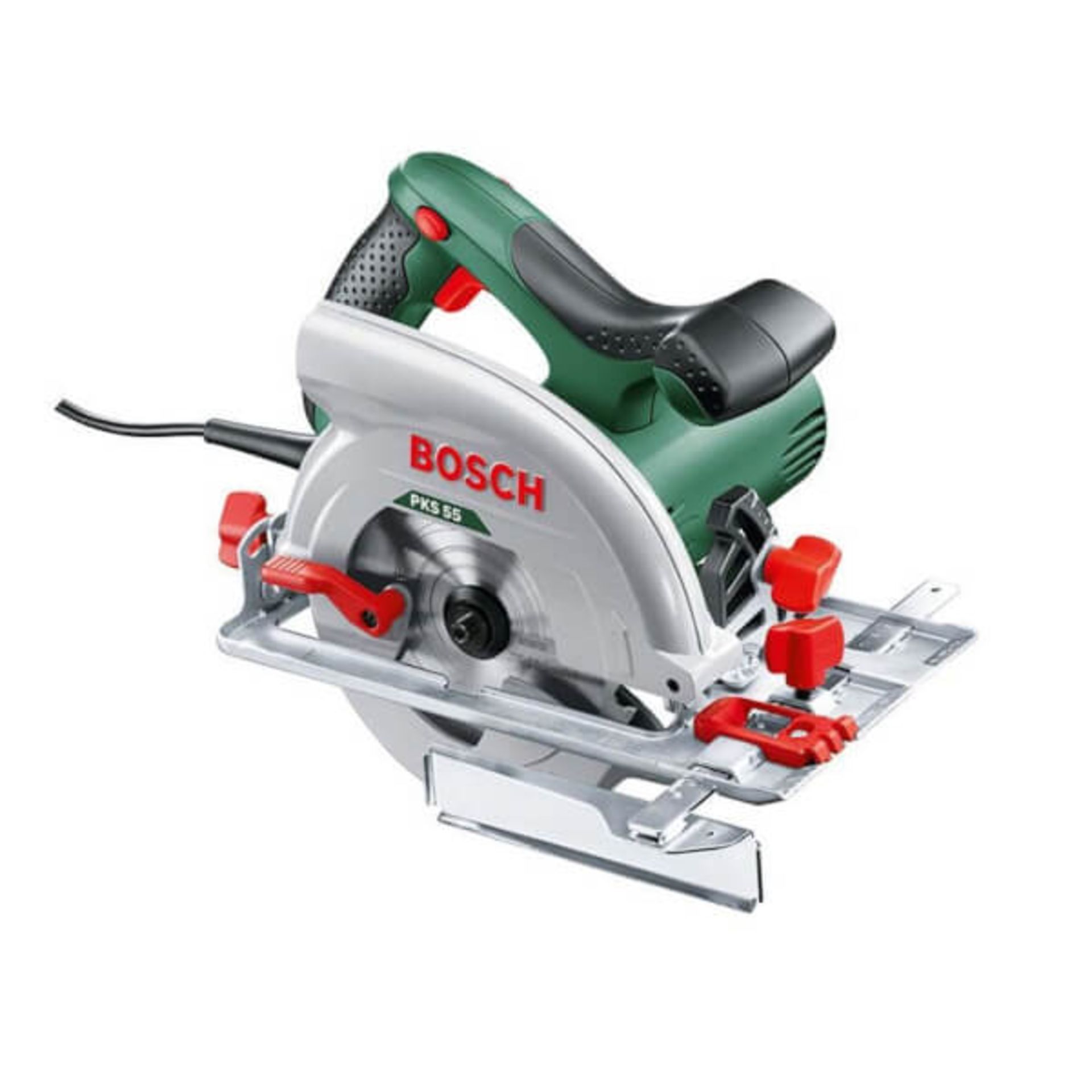 (R9F) 1 X Bosch PKS 55 1200W Circular Saw RRP £100 (Ex Display. Power Cable Cut. Appears Unused)