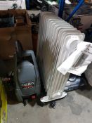 (R2H) 2 Lots. 1 X Mistral 11 Fin Oil Column Heater & 1 X Ozito 100 Bar 1300W Pressure Washer