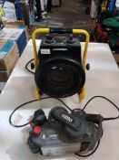 (R4G) 2 Items. 1 X Ironhorse 3000W Industrial Fan Heater & 1 X Ozito Belt Sander (Both As Seen)