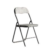 (R4C) 6 X Grey Fabric Folding Fabric Chairs