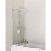 (R4I) 1 X Aqualux Fully Framed Shower Screen. 1300 x 700mm x 3mm Toughened Glass