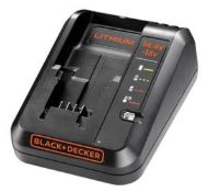 (R14F) 1 X Black & Decker Lithium 14.4-18V 1A Fast Charger BDC1A (Boxed), 1 X 18V 1.5Ah Rechargeabl