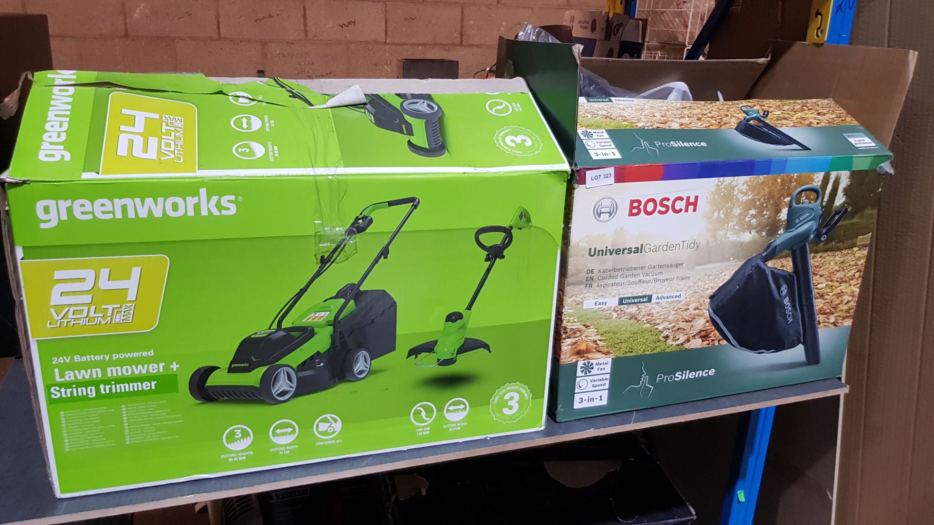 (R15D) 2 Items. 1 X Greenworks 24V Lawn Mower & String Trimmer (RRP £199) & 1 X Bosch Universal Ga - Image 3 of 3