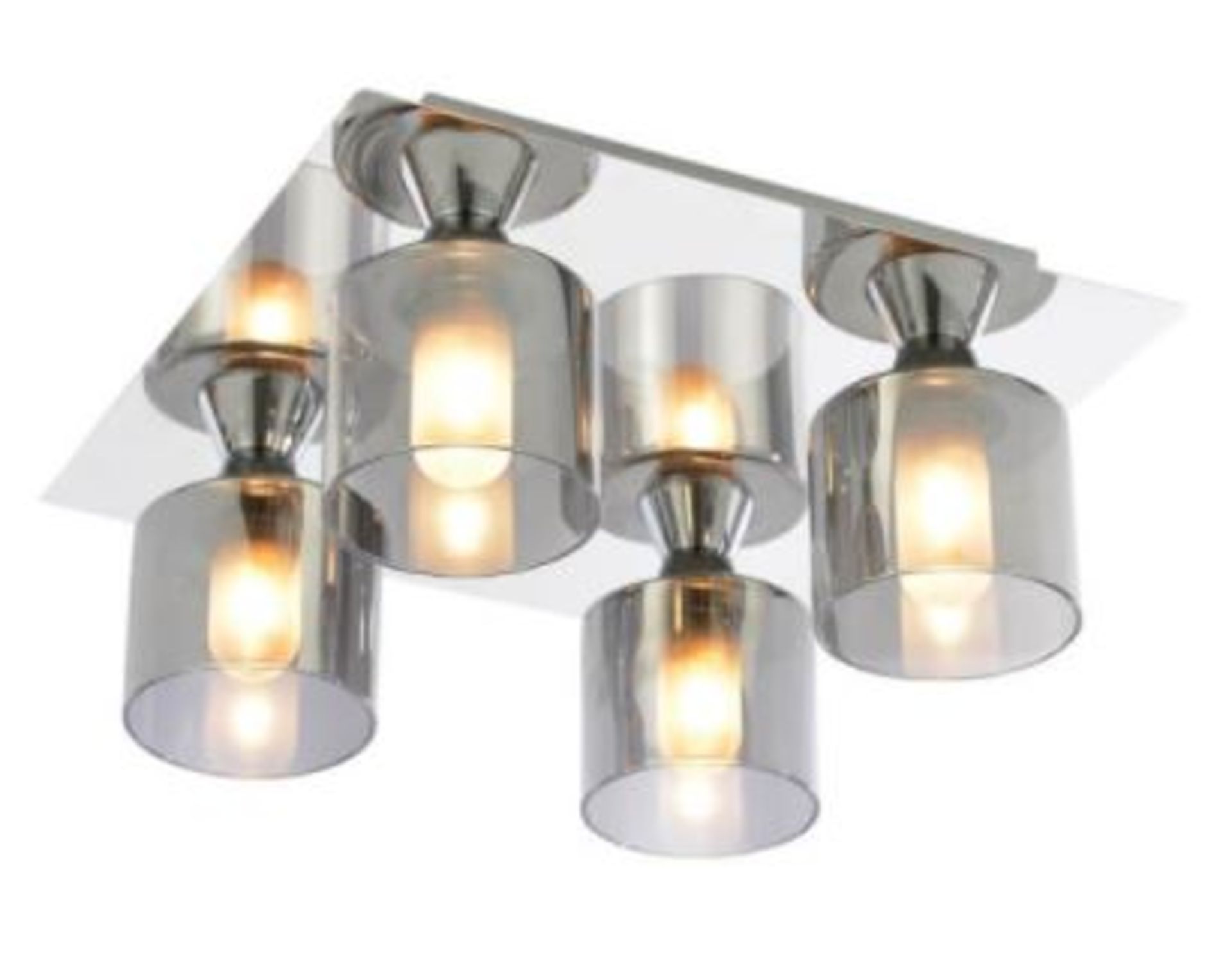 (R14D) Lighting. 8 Items. To Inc Blight Boutique Regan 5 Light Glass Pendant, Ivey Forest Wall Ligh - Image 3 of 4