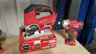 (R13B) 2 X Ozito Items. 1 X Cordless Pendulum Jigsaw & 1 X 18V Cordless Impact Driver (PXIDS 300U)