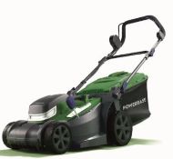 (R14G) 2 Items. 1 X Powerbase 34cm 40V Cordless Lawn Mower & 1 X Bosch Pro Silence Advanced Rotak 7