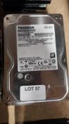 (R13A) 3 X Toshiba 1.0 TB Sata Hard Drive (DT01ABA100V) – All Units Have Been Formatted