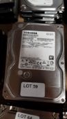 (R13A) 3 X Toshiba 1.0 TB Sata Hard Drive (DT01ABA100V) – All Units Have Been Formatted