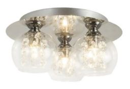 (R1C) Lighting. 6 Items. 1 X Blight Boutique Isabella 3 Light Flush Fitting, 1 X Blight Boutique Mi