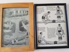 Vintage Framed First Aid Instructions.