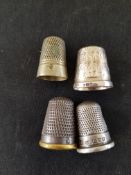 Collection of Thimbles Including Charles Horner