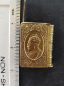 Brass Vesta Case Celebrating Coronation of George V