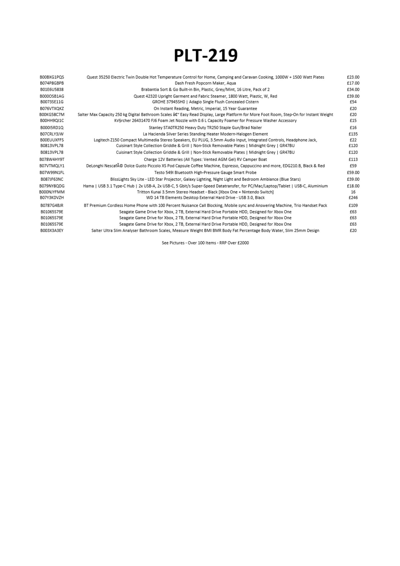 Salter DeLonghi BT Seagate Stanley - Over 100 Items - RRP Over £2000 - P219 - Image 7 of 7