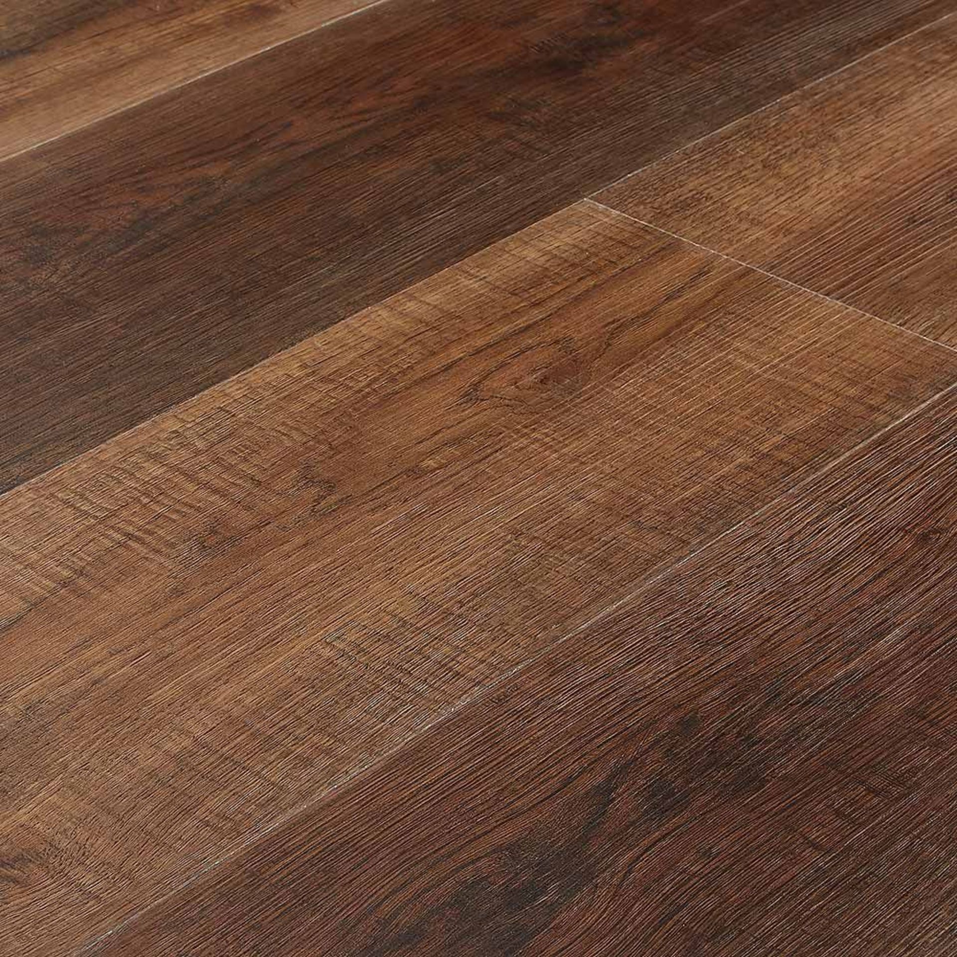 Zeezoo rigid core click system vinyl flooring colour Burnt Hickory - Image 2 of 7