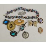 Costume Jewellery Vintage Parcel of Brooches etc Includes Butterfly & Kilt Pin Costume Jewellery