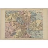 Antique Map 1899 G. W Bacon & Co Plan of Bradford Antique Map 1899 G. W Bacon & Co Plan of