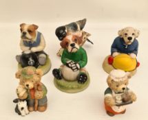 Vintage Collection 6 Assorted Animal Figures Includes Dogs & Birds     Vintage Collection Assorted