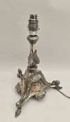 Antique EPNS Lamp Converted Candle Stick     Antique EPNS Lamp Converted Candle Stick.Ornate EPNS