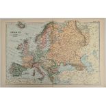 Antique Map 1899 G. W Bacon & Co Europe Antique Map 1899 G. W Bacon & Co Europe.Not Framed.