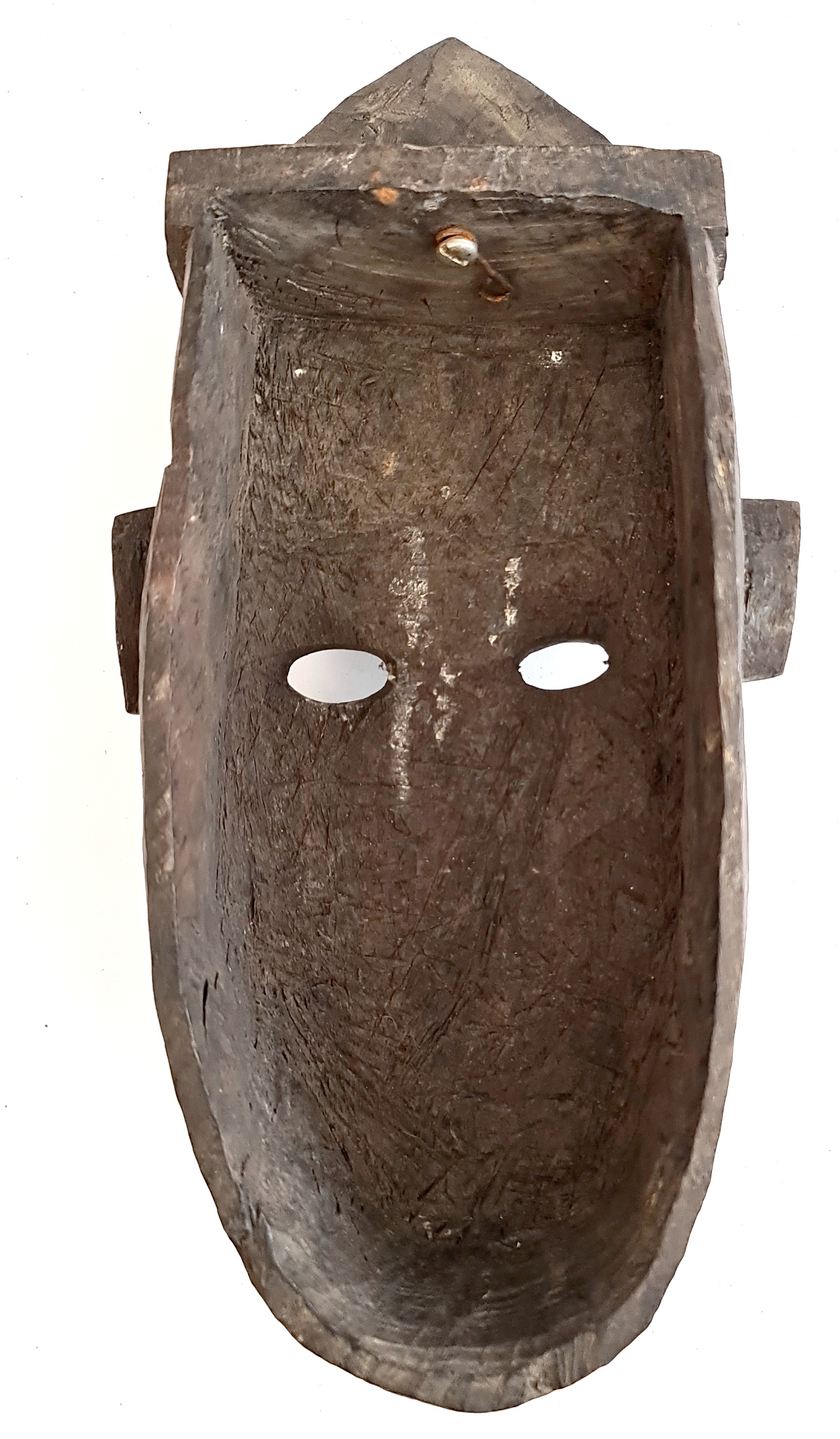 Vintage African Wood Tribal Mask     Vintage African Wood Tribal Mask.Measures 12 inches long.. Part - Image 2 of 2