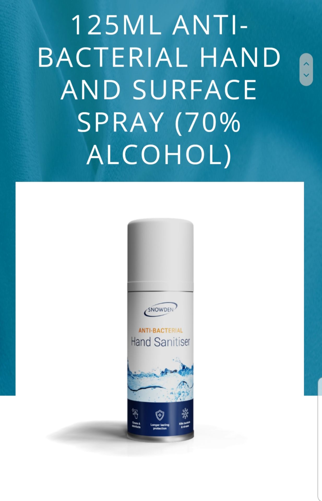 3240 bottles Snowden sanitizer spray 125ml 70% alcohol - Image 6 of 8