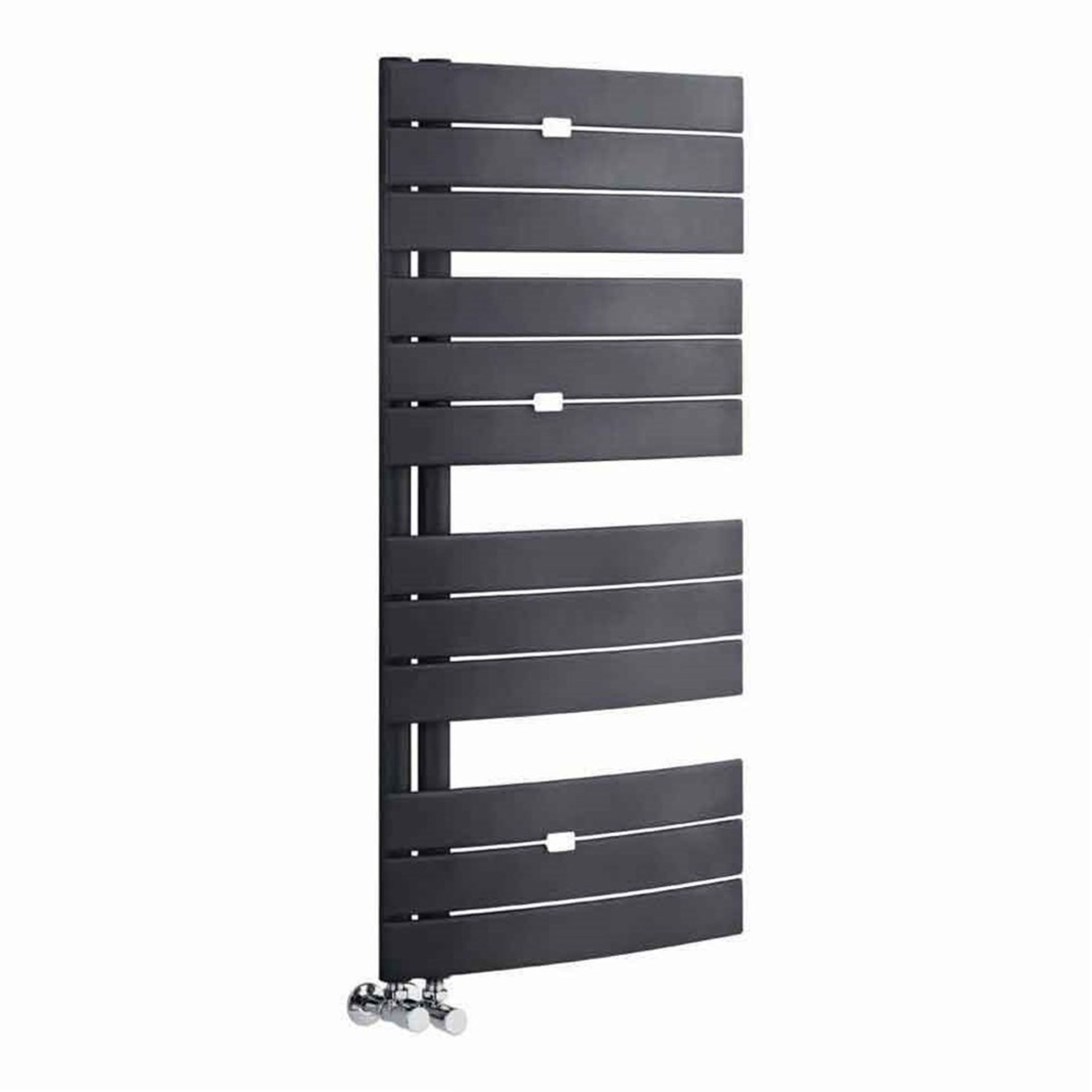 New (E19) Hudson Reed Elgin Vertical Designer Heated Towel Rail Radiator - Anthracite - 1080 x ...