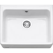 New (E77) Franke Vbk Ceramic Belfast Sink Single Bowl Complete With Waste White 130.0049.875. R...