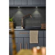 New (E127) Abode Coniq R Polished Copper Single Lever Kitchen Sink Mixer Tap At2114. RRP £299... New