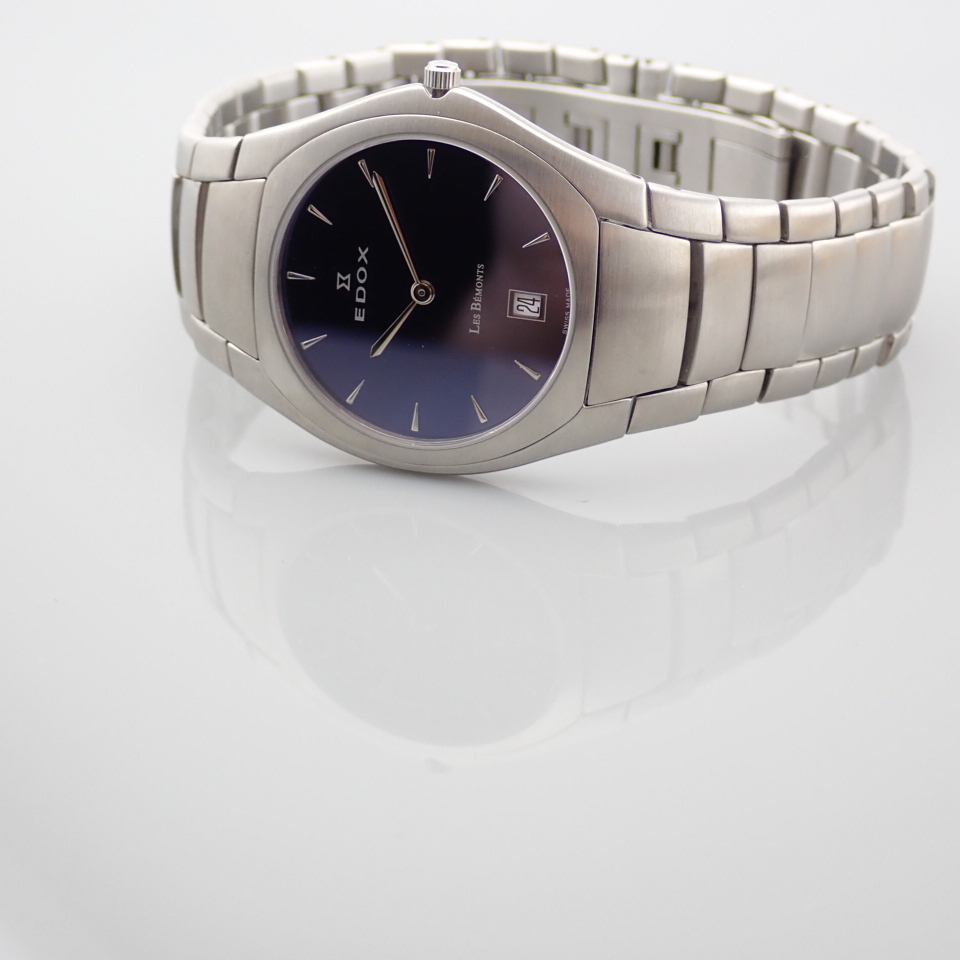 Edox / Date - Date World's Slimmest Calendar Movement - Unisex Steel Wrist Watch - Image 4 of 14