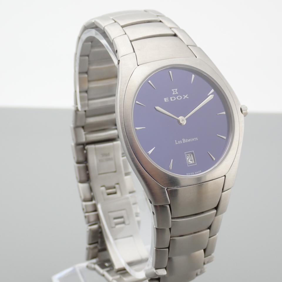 Edox / Date - Date World's Slimmest Calendar Movement - Unisex Steel Wrist Watch - Image 3 of 14