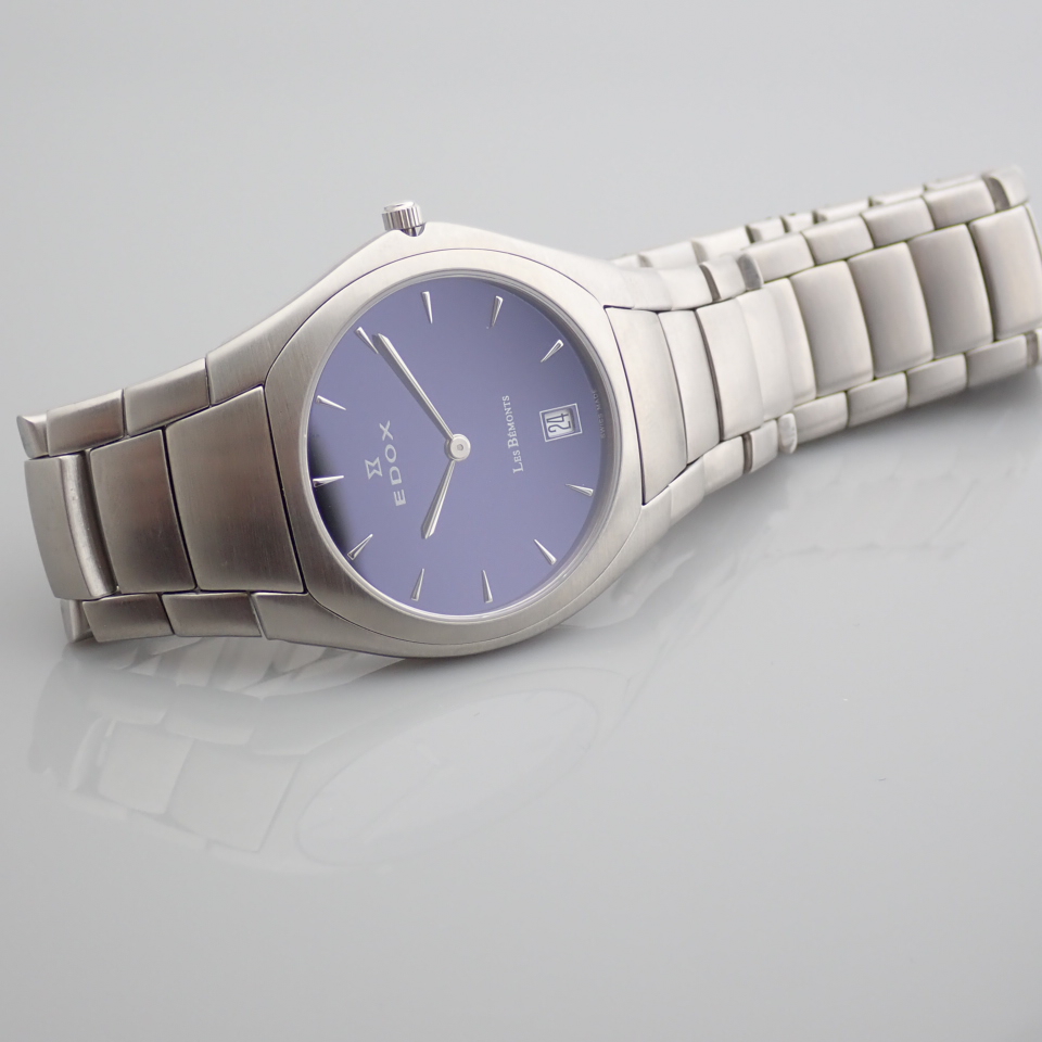 Edox / Date - Date World's Slimmest Calendar Movement - Unisex Steel Wrist Watch - Image 14 of 14
