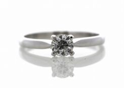 18k White Gold Solitaire Diamond Ring 0.50 Carats