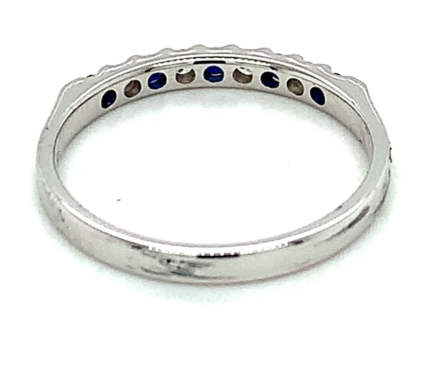 0.15ct sapphire and 0.08ct diamond eternity ring set in 18kt white gold - Image 5 of 5