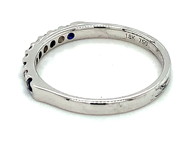0.15ct sapphire and 0.08ct diamond eternity ring set in 18kt white gold - Image 3 of 5