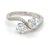 1.29ct total weight D colour, SI1 clarity diamond ring set in platinum