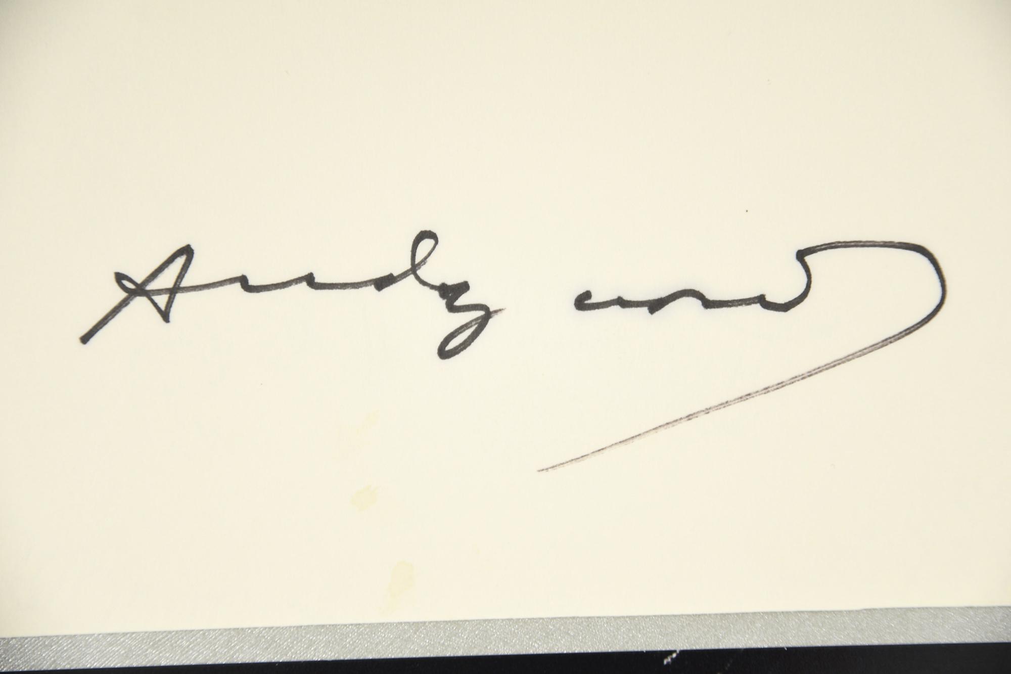 Andy Warhol (1928 - 1987) Original Signature. - Image 2 of 2